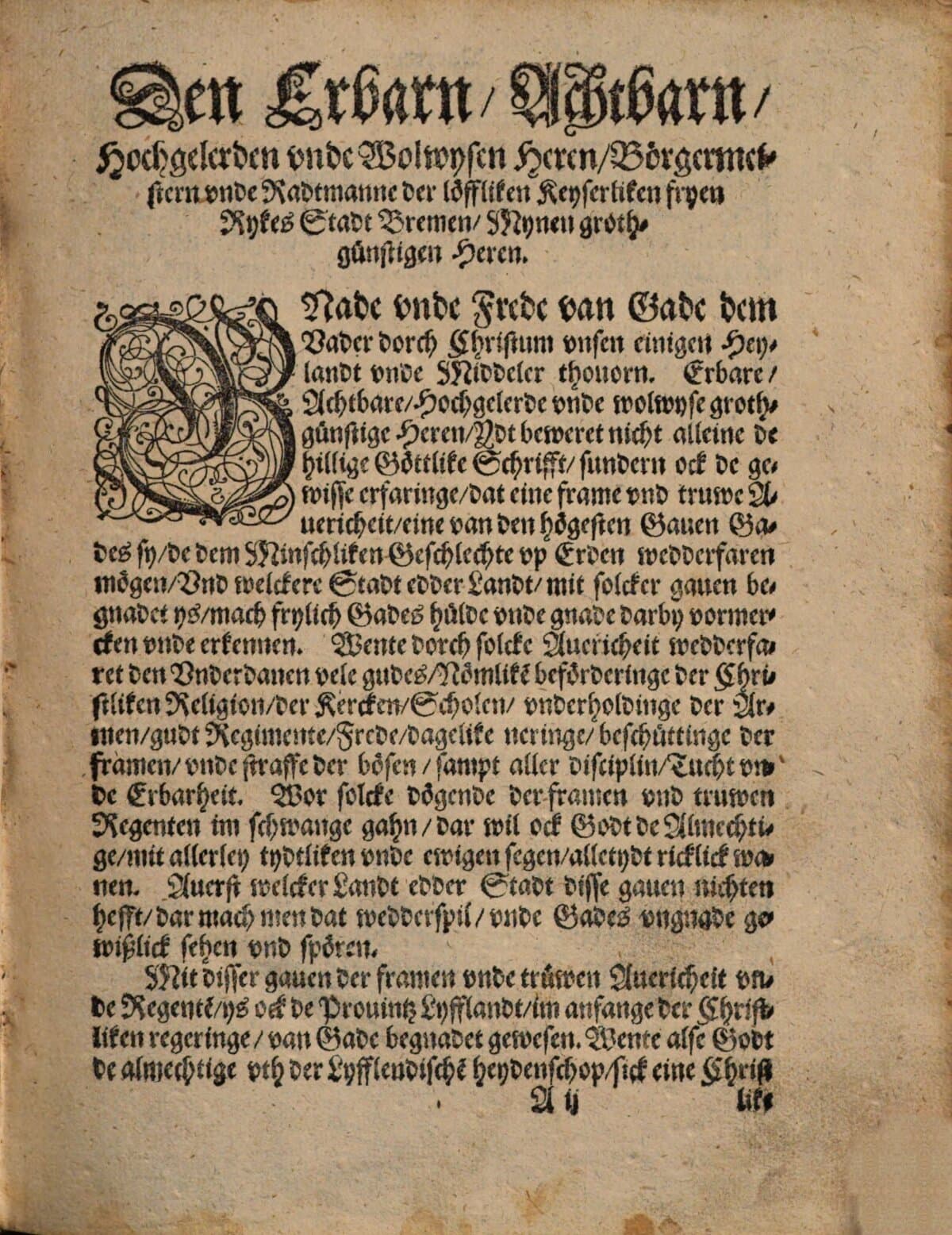 Russow 1584 — Dedication